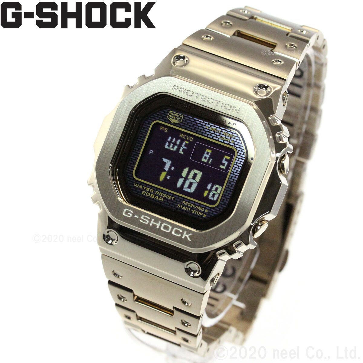 【楽天】カシオ Gショック CASIO G-SHOCK タフソーラー 電波時計 デジタル 腕時計 メンズ フルメタル ゴールド GMW