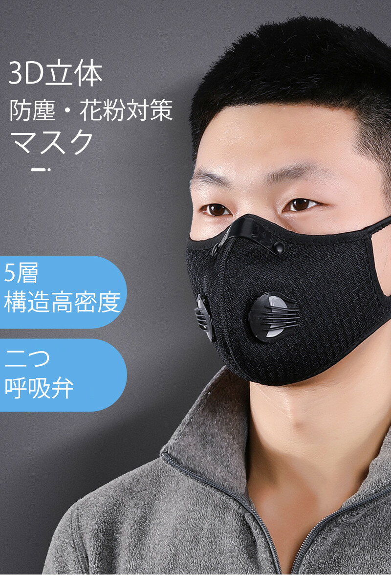 楽天 カッコイイ バイク用マスク 自転車マスクト レーニングマスク 二つ呼吸弁 防塵 防風マスク 花粉対策マスクの売れ筋人気ランキング商品