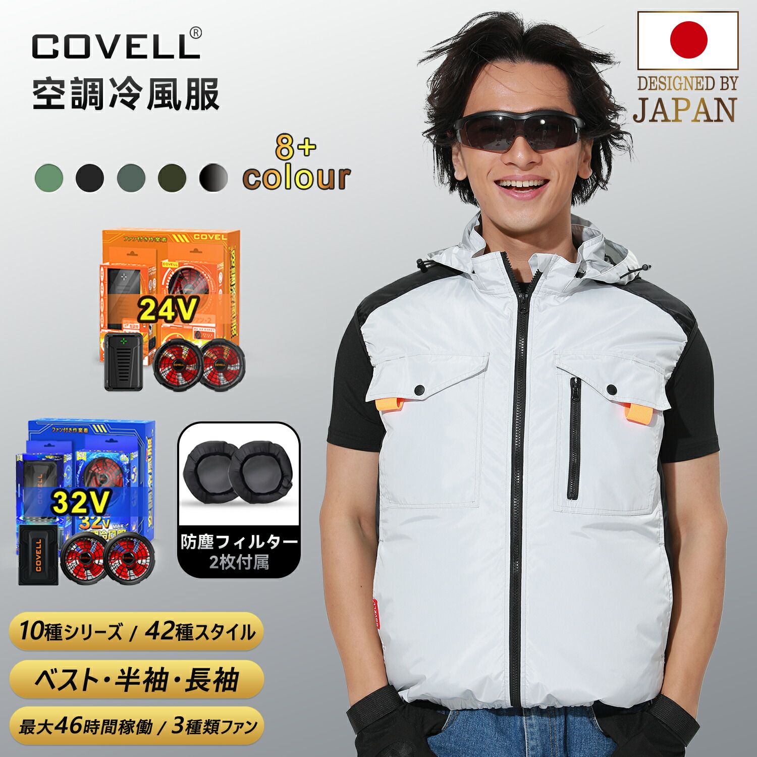 空調冷風服 2025年新型 24V/32V超高出力 ハーネス対応 楽天】＼SNSで話題 大活躍／ 空調冷風服 2025年新型 24V/32V超高