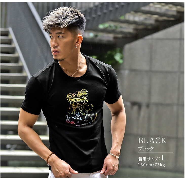 楽天 Tシャツ メンズ 半袖 ベアー クマ ロゴプリント プリントtシャツ プリント ブランド ラグジュアリー リッチ 高級感 白の売れ筋人気ランキング商品