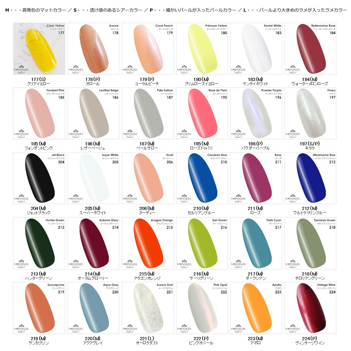 楽天 限定セット16w Shinygel シャイニージェル ジェルネイルキット ジェルネイルセット 16wの売れ筋人気ランキング商品