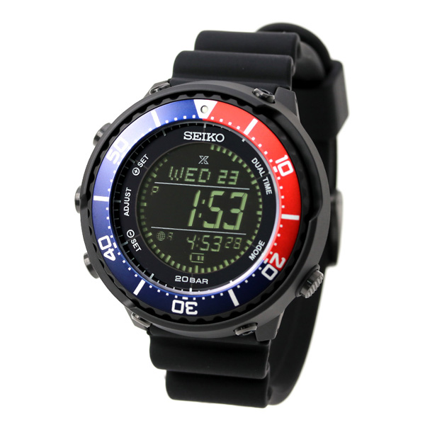 【楽天】セイコー プロスペックス LOWERCASE デジタル ソーラー メンズ 腕時計 SBEP003 SEIKO オールブラックの売れ筋