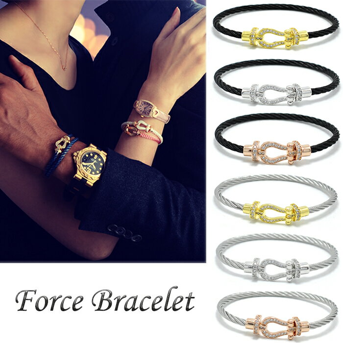 【楽天】ブレスレット メンズ フォースブレスレット Force Bracelet フォース10 Force10 18金コーティング ジルコニア