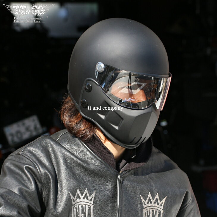 楽天】TT&CO. マッドマッスクJ01 マスク付 スモールジェットヘルメット 