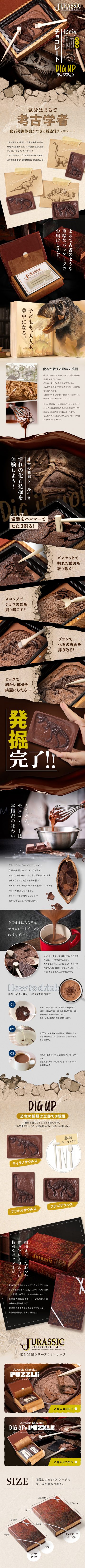 化石を掘るチョコレート ディグアップ