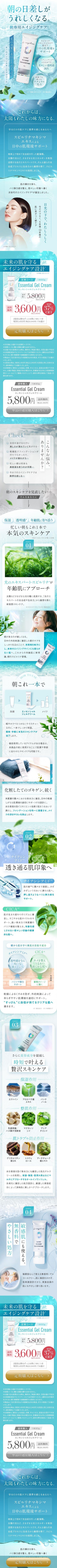 朝専用エッセンシャルジェルクリーム